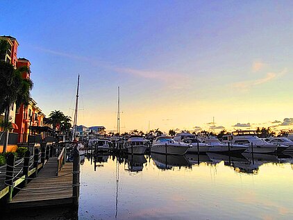 Live music in the evenings at Cape Harbour in Cape Coral, Florida