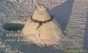 2010_12_25_Fort_Myers_Beach_Christmas Snowman seabim.com vacation homes and real estate cape coral