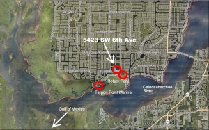 Map towards River / Gulf / Vacation Home Cape Coral