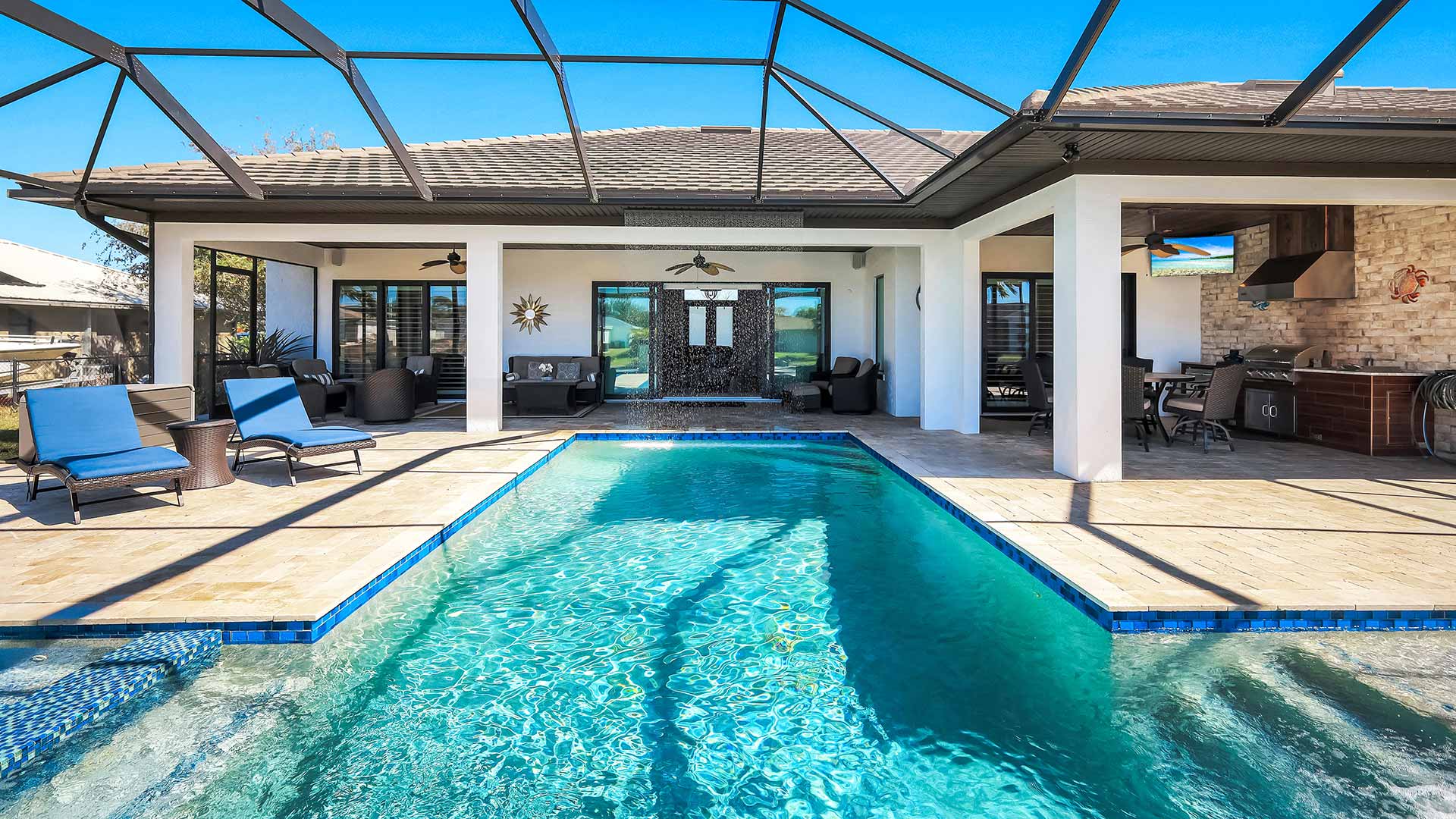 Villa MIKALIRO with Resort-Style Pool and Waterfall 1