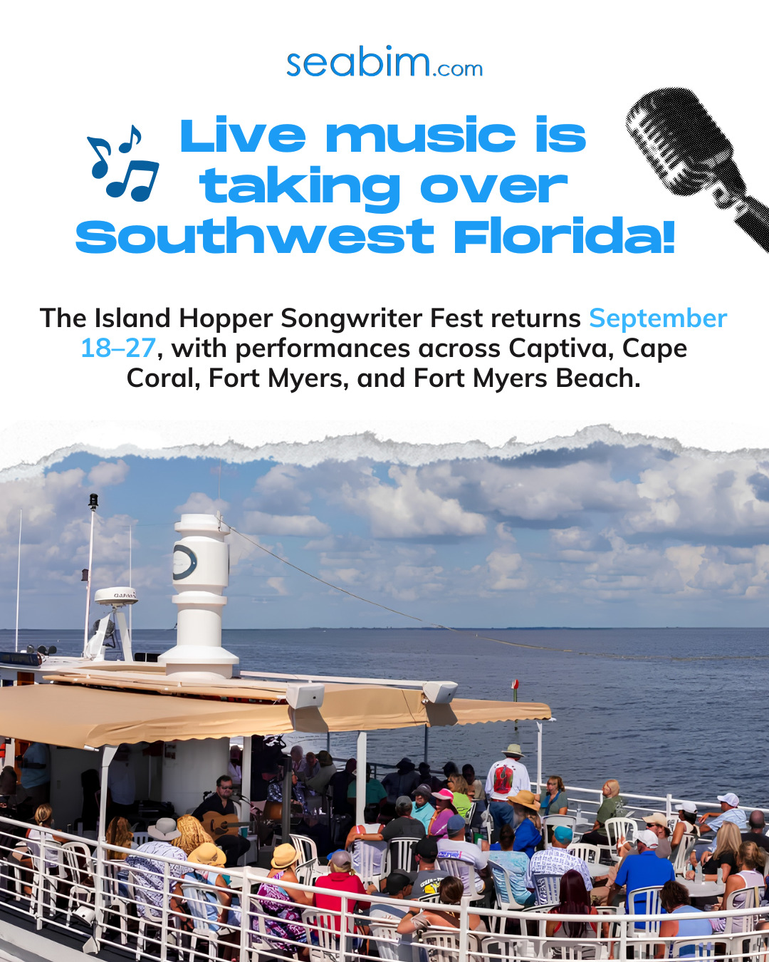 The Island Hopper Songwriter Fest is back September 18–27, bringing 60+ acclaimed singer-songwriters to 20+ intimate venues for 10 days of live mus...