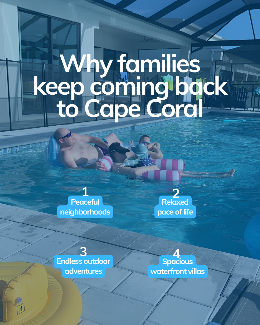 There’s a reason so many families return to Cape Coral year after year. 💙

It’s the quiet waterfront neighborhoods where you can truly unwind. The ...