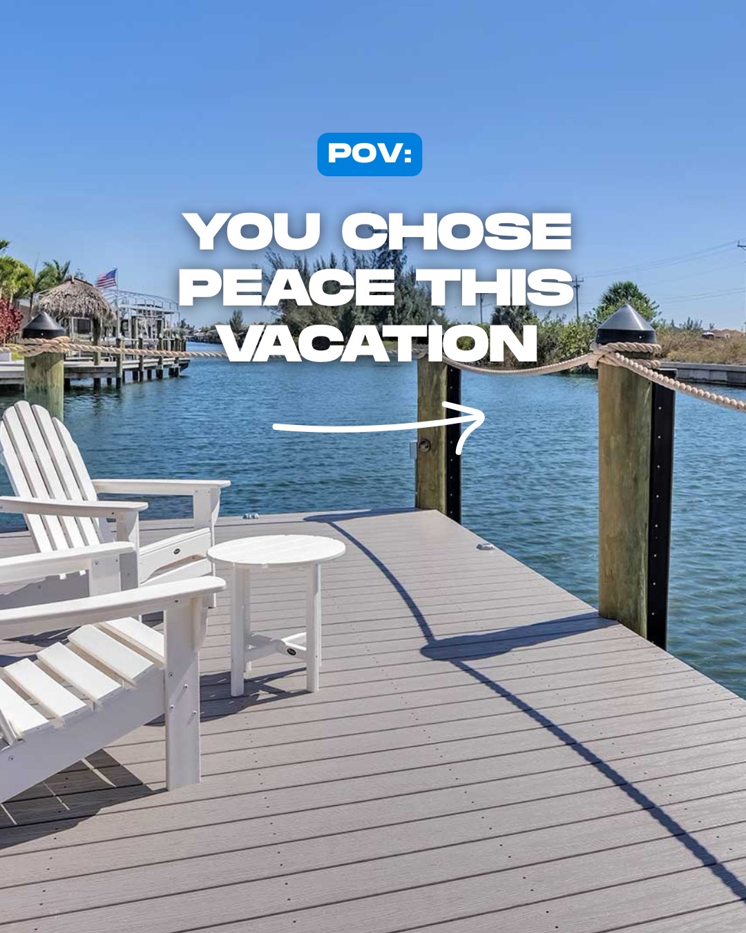 You chose peace this vacation. 🌴☀️

No crowded hotel lobbies. No fighting for a lounge chair. No rushing from one place to another.
Just your own s...