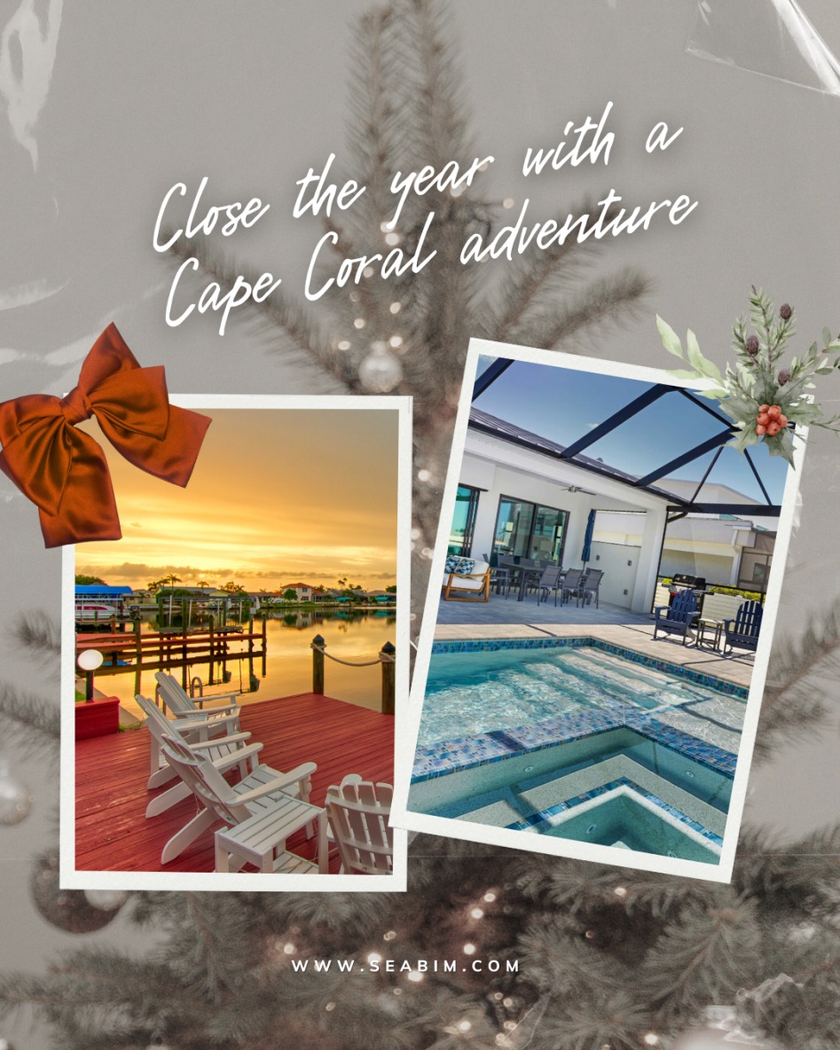 Looking for the perfect way to wrap up 2025? Choose Seabim for your next getaway in Cape Coral.

✨ Luxury riverfront villas – modern, spacious, and...