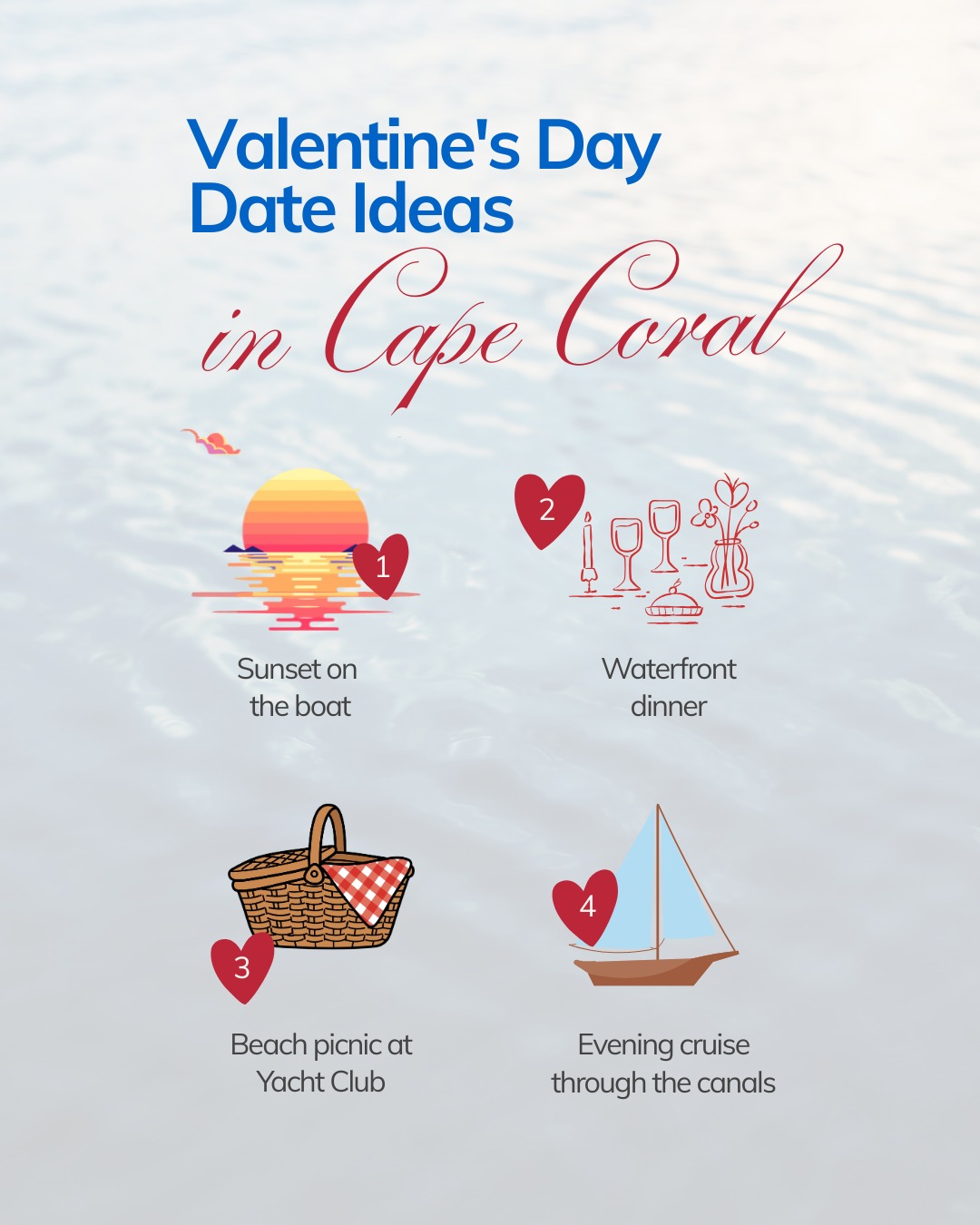 🌅 Fall in love all over again… in Cape Coral.

With peaceful canals, golden sunsets, and charming waterfronts, every corner of Cape Coral sets the ...