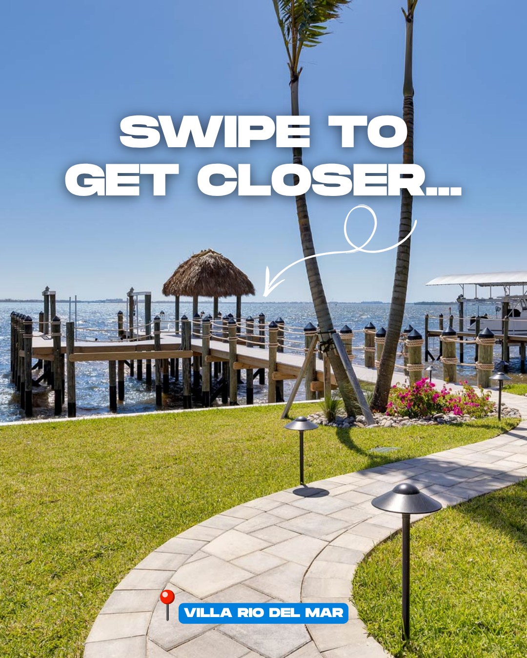 This isn’t just a dock. It’s part of your vacation home experience.
🛥 Boat dock with lift + tiki hut
 at Villa Rio del Mar

👉 book now: link in bio...