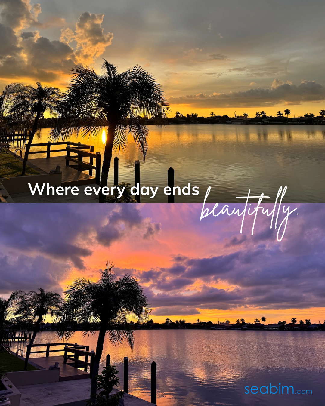 Stay waterfront in Cape Coral with Seabim and enjoy canal views, Florida skies, and sunsets right outside your door. 😍

Explore our villas: link in...