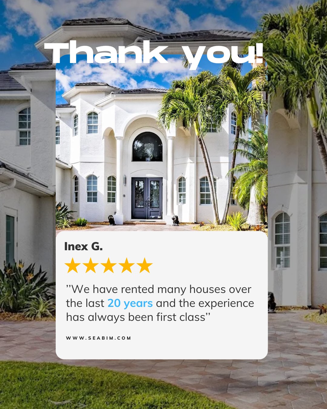 Reviews like this mean the world to us. 

Thank you for trusting Seabim to be part of your Florida memories. 🌴

👉 link in bio!

#VacationRental #Pr...