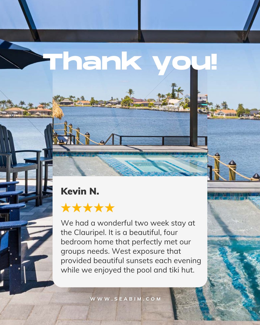 Imagine...two weeks of sunsets, poolside relaxation, and tiki hut vibes at Clauripel. The perfect Cape Coral getaway. 🌅

 ✨ Book your escape today:...