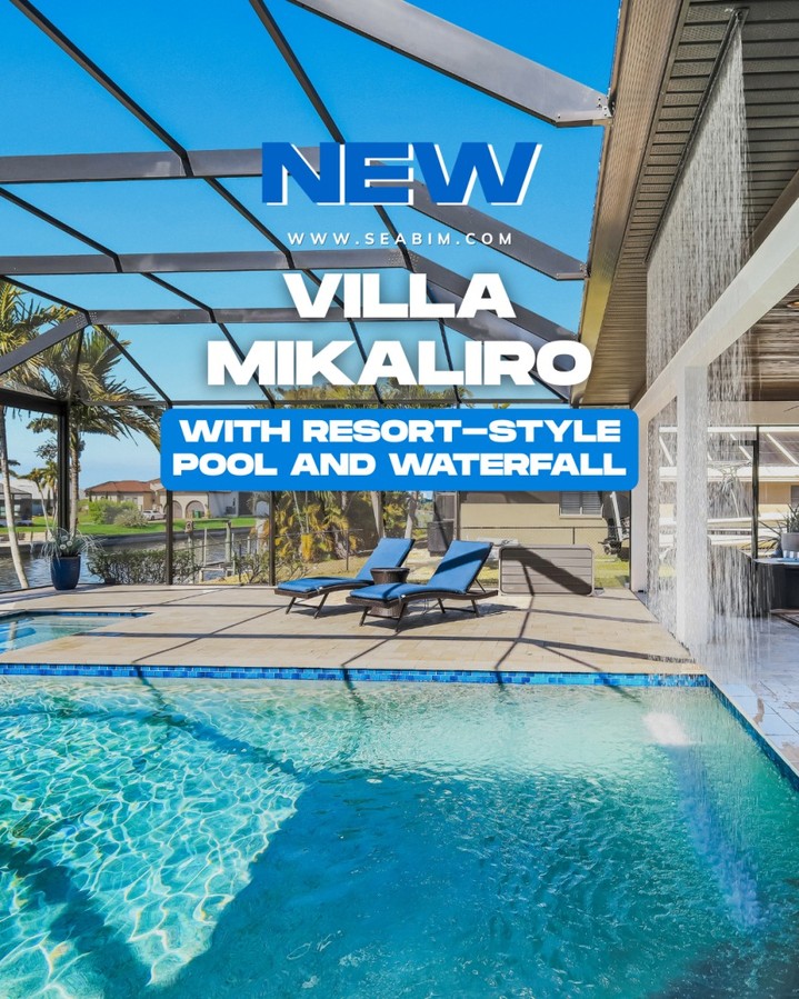 Villa MIKALIRO brings the feeling of a luxury resort to your own backyard in Southwest Cape Coral. 🌴 

😎 Resort-style pool with waterfall 
👌 Large ...