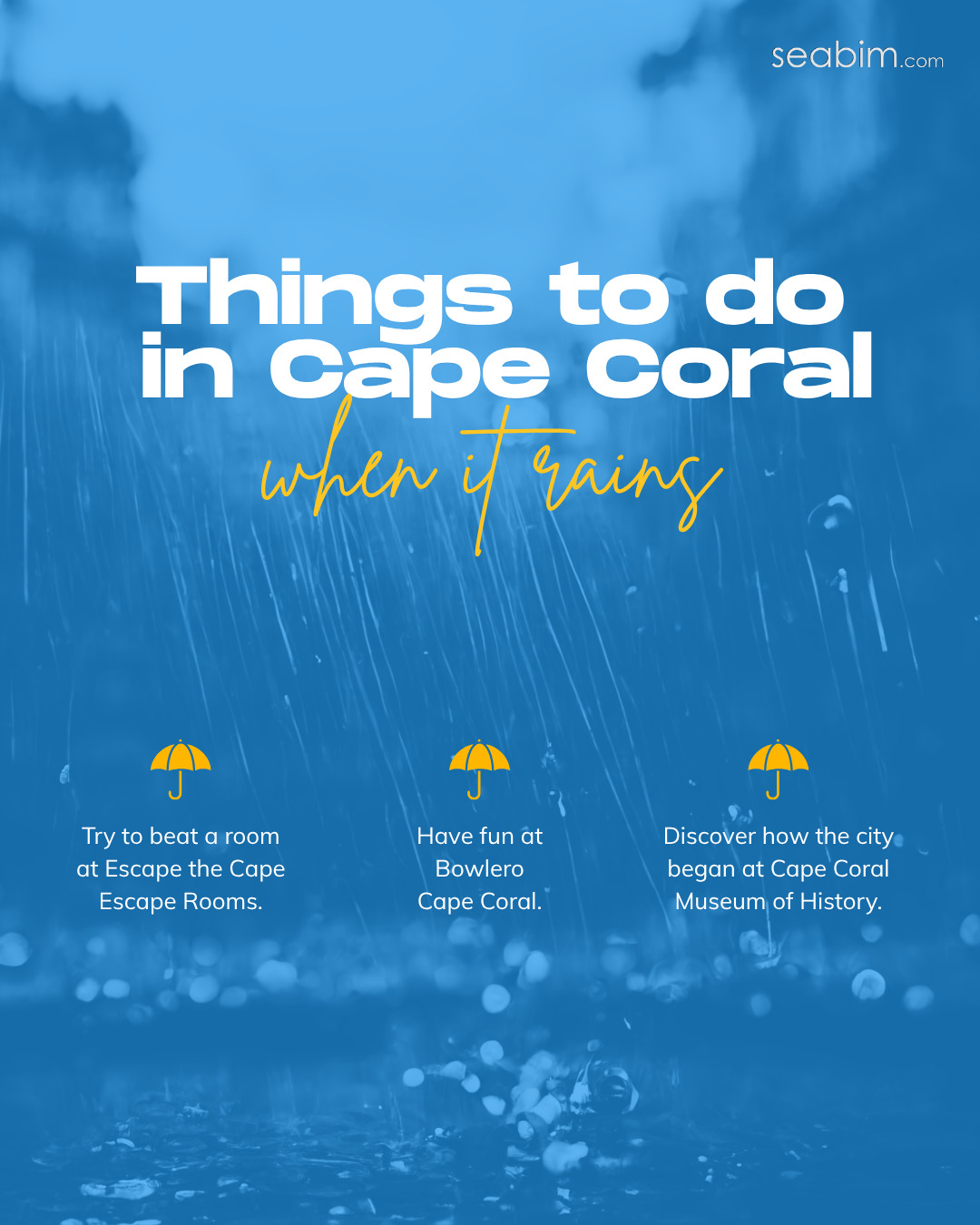Cape Coral is known for its sunshine, but even Florida gets a few rainy days. 🌧️🌴

When it happens, challenge yourself at Escape the Cape Escape Ro...