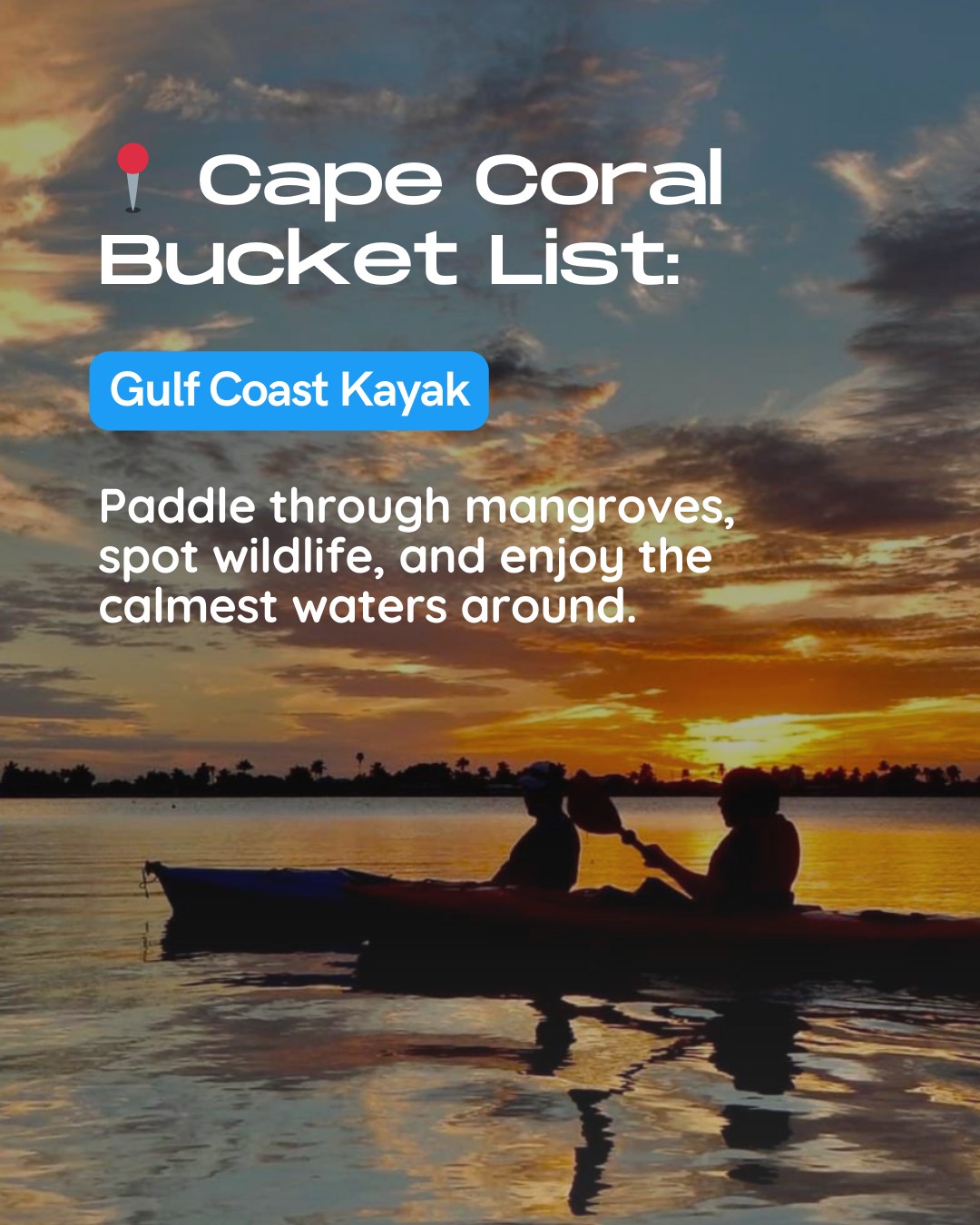 Looking for a fun day out in Cape Coral? 🛶

Paddle through mangroves, see wildlife up close, and make memories with friends or family with Gulf Coa...