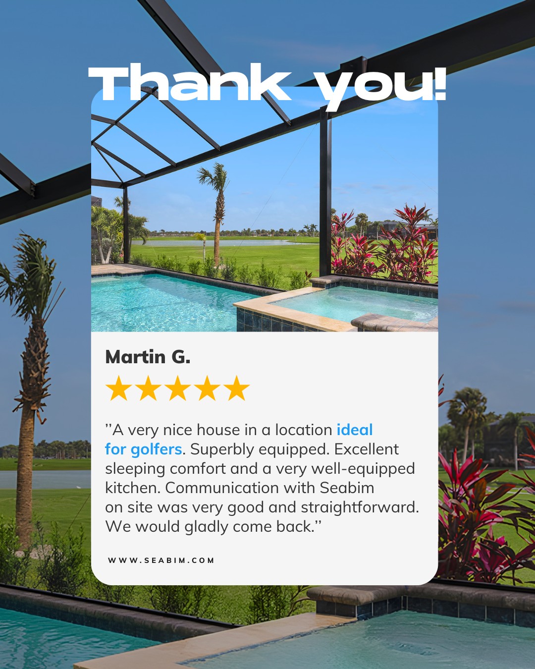 If your perfect vacation includes mornings on the golf course and relaxing afternoons by the pool, Villa Deladucya is the place to be. ⛳️☀️

Book n...